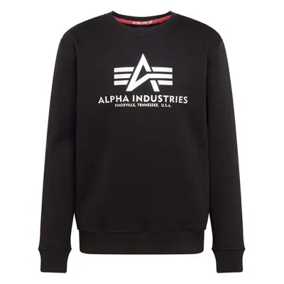 ALPHA INDUSTRIES Mikina černá / bílá 95369501