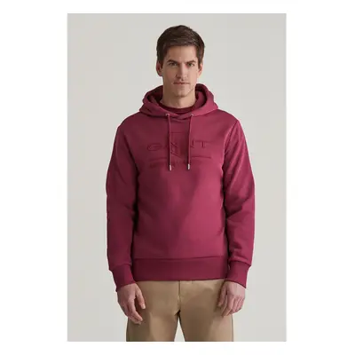 MIKINA GANT REG TONAL SHIELD HOODIE RICH WINE 97832497