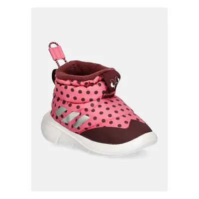 Dětské sněhule adidas MONOFIT BOOT Minnie růžová barva, IE6023 98165251