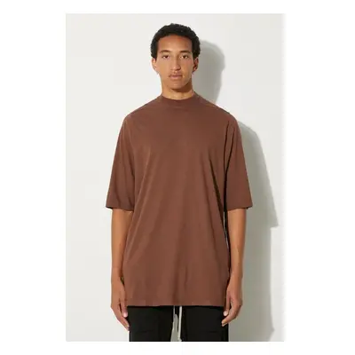 Rick Owens DRKSHDW Bavlněné tričko Rick Owens Jumbo T hnědá barva, 98241263