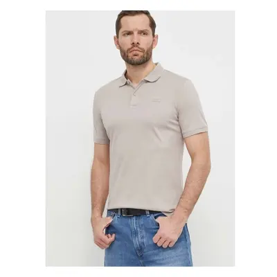 Bavlněné polo tričko Calvin Klein šedá barva, K10K111657 89948347