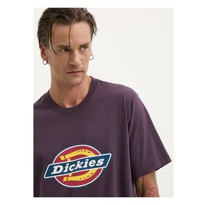 Tričko Dickies fialová barva, s potiskem 98800792