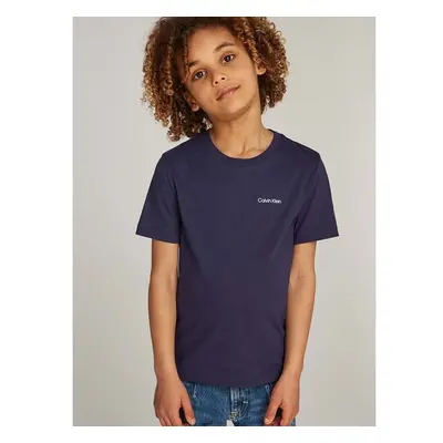 Dětské bavlněné tričko Calvin Klein Jeans černá barva, s potiskem, 97851451