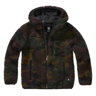 Brandit Dětská Teddyfleecejacket Hood woodland 91383523