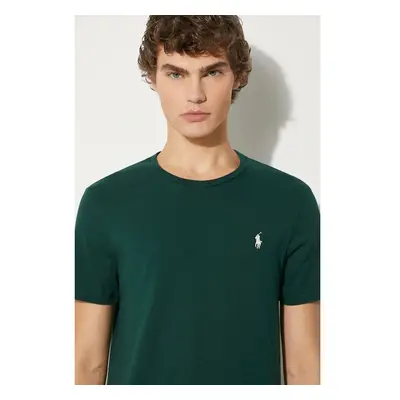 Bavlněné tričko Polo Ralph Lauren zelená barva, 710671438 94874698