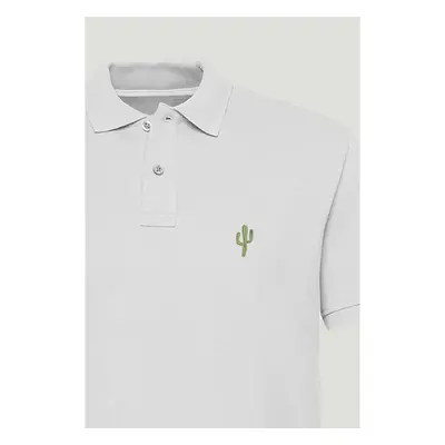 Polo Tričko Slim Fit, Barva Bílá, s Potiskem Cactus 95209609