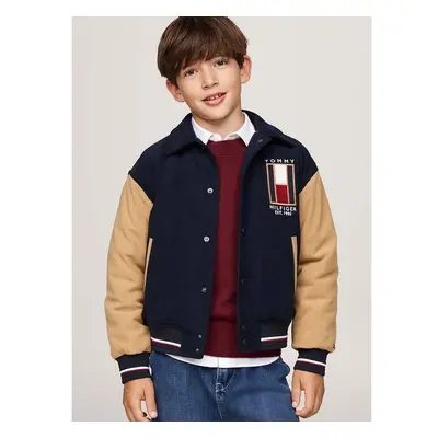 Dětská bomber bunda Tommy Hilfiger béžová barva, KB0KB09403 97893137