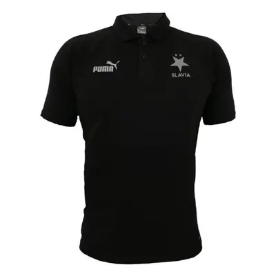 Pánské polotriko Slavia Puma TeamFinal Casual Polo black 75320261