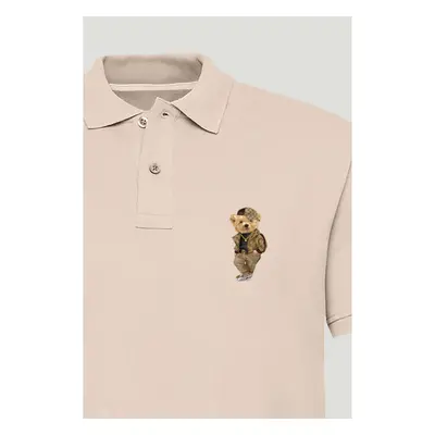 Polo Tričko Slim Fit, Barva Růžová, s Potiskem Rich Teddy 95209580