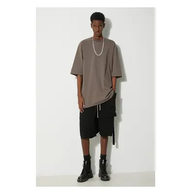 Bavlněné tričko Rick Owens Jumbo T-Shirt hnědá barva, DU01D1274.RIG.34 90134285