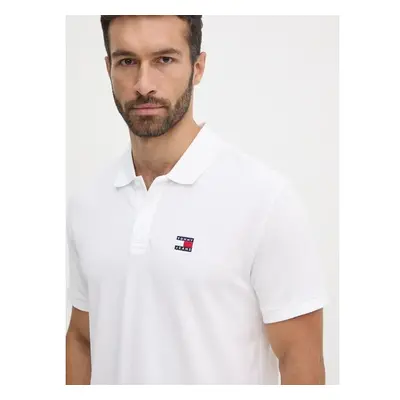 Bavlněné polo tričko Tommy Jeans bílá barva, DM0DM18314 98613253