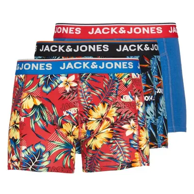 JACK & JONES Boxerky JJAzores modrá / červená / černá / bílá 77143072