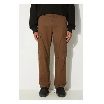 Bavlněné kalhoty Carhartt WIP Regular Cargo Pant hnědá barva, 97962725