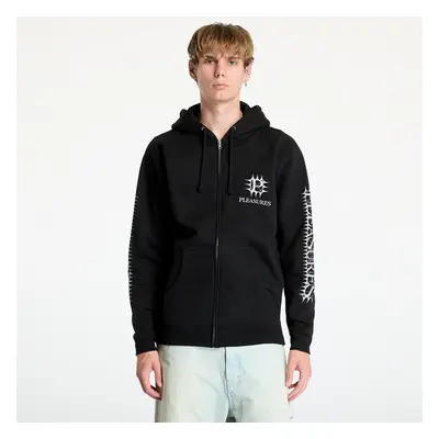 Mikina PLEASURES Spike Zip Hoodie Black S 98798350