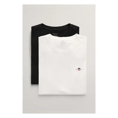 SPODNÍ PRÁDLO GANT C-NECK T-SHIRT 2-PACK BLACK / WHITE 92977658