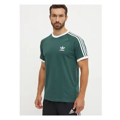 Bavlněné tričko adidas Originals zelená barva, s aplikací, IY8720 98977269