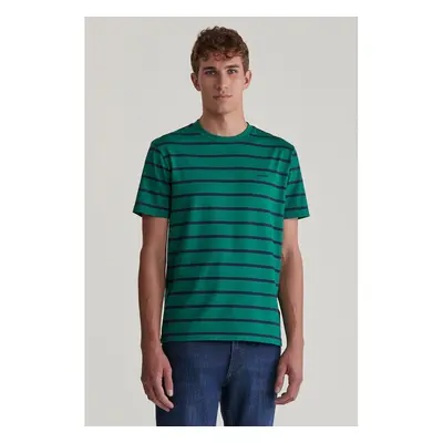 TRIČKO GANT STRIPED SS TSHIRT DEEP FOREST GREEN 96324513