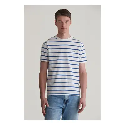 TRIČKO GANT STRIPED SS TSHIRT EGGSHELL 96324514