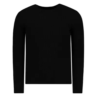 Trendyol Black Mens Fitted Cotton Slim Fit Crew Neck Basic Sweater 98026580