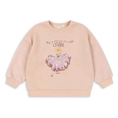 Dětská mikina Konges Sløjd LOU GLITTER SWEATSHIRT OCS béžová barva, s 97592817