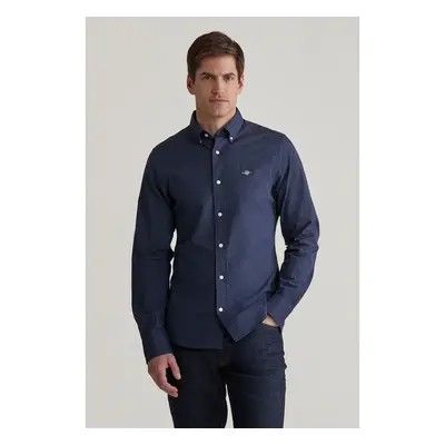 KOŠILE GANT SLIM MICRO PRINT SHIRT EVENING BLUE 98596917