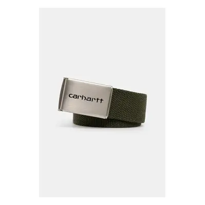 Pásek Carhartt WIP Clip Belt Chrome zelená barva, I019176.666XX 99054309