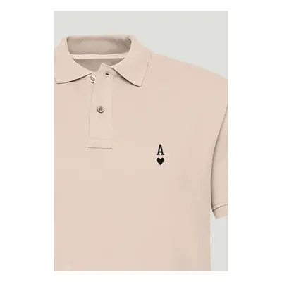 Polo Tričko Slim Fit, Barva Růžová, s Potiskem White Ace 95209455