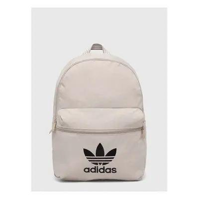 Batoh adidas Originals béžová barva, velký, s potiskem 83827500