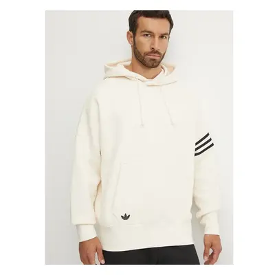 Mikina adidas Originals Neuclassics Hoodie pánská, béžová barva, s 97898588