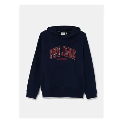 Dětská bavlněná mikina Pepe Jeans BAIN HOODIE tmavomodrá barva, s 99041413