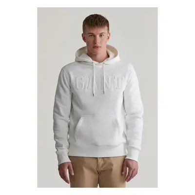 MIKINA GANT EMBOSSED SWEAT HOODIE EGGSHELL 96262343