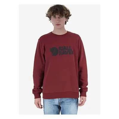 Bavlněná mikina Fjallraven Logo Sweater pánská, červená barva, s 84541381