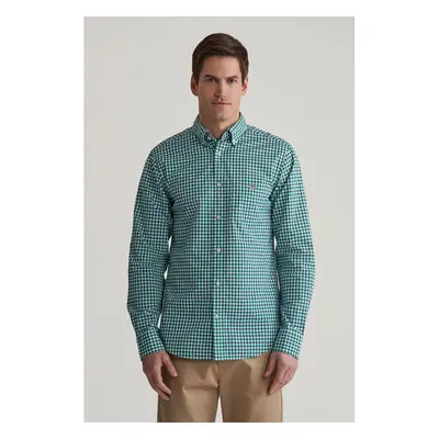 KOŠILE GANT REG POPLIN GINGHAM SHIRT DEEP FOREST GREEN 96191886