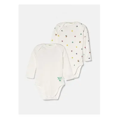 Bavlněné kojenecké body United Colors of Benetton 2-pack 3GI70B00R 97782219