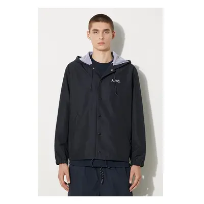 Bunda A.P.C. Blouson Greg pánská, tmavomodrá barva, přechodná, PSAHP 84008935