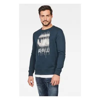 G-STAR Sweatshirt - Graphic 8 r sw l\s steel-blue 96312678