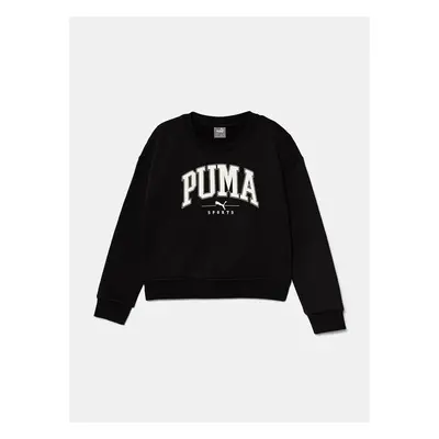 Dětská mikina Puma SQUAD Crew černá barva, s potiskem, 681763 98697680