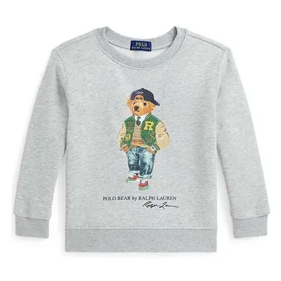 Dětská mikina Polo Ralph Lauren šedá barva, s potiskem, 322960439003 99094632