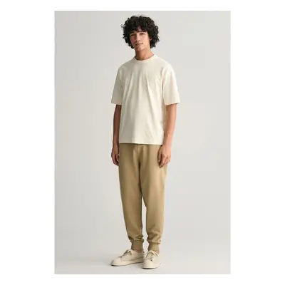 TEPLÁKY GANT LOGO SCRIPT JERSEY PANTS DRIED KHAKI 89451290