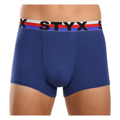 Pánské boxerky Styx sportovní guma tmavě modré trikolóra (G1968) 98591642