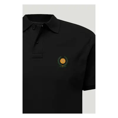 Polo Tričko Slim Fit, Barva Černá, s Potiskem Sports Classic 95209522