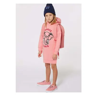 Dětské bavlněné šaty Kenzo Kids růžová barva, mini, K60660 96275312