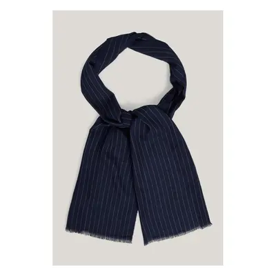 ŠÁLA GANT PINSTRIPE LIGHTWEIGHT WOOL FOULARD NAVY 96192075