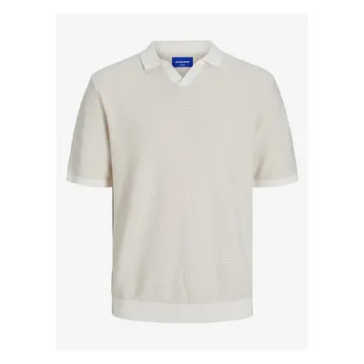 Béžové pánské polo tričko Jack & Jones Mykonos 92146547