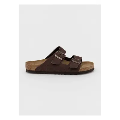 Nubukové pantofle Birkenstock Arizona hnědá barva 94361817