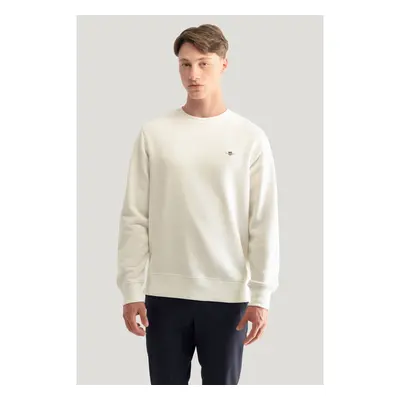 MIKINA GANT REG SHIELD C-NECK SWEAT EGGSHELL 84606016