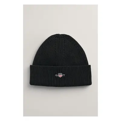 ČEPICE GANT SHIELD COTTON BEANIE BLACK 92977616