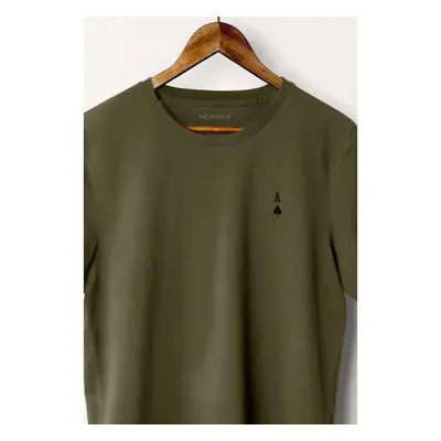 Tričko, Barva Khaki, s Potiskem Black Ace 82612746