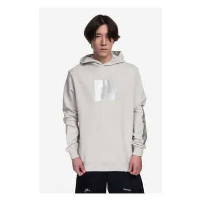 Bavlněná mikina A-COLD-WALL* Foil Grid Hoodie ACWMW101 BONE pánská, 86001563