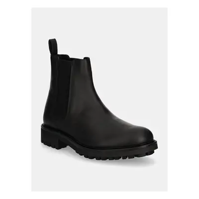 Kožené kotníkové boty Calvin Klein CHELSEA BOOT RUB pánské, černá 98977313